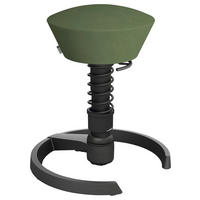 BÜROHOCKER 55/45,66/55 cm  - Schwarz/Grün, Basics, Textil/Metall (55/45,66/55cm) - Aeris
