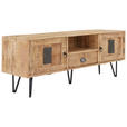 LOWBOARD in 145/53/40 cm - Hellbraun/Schwarz, LIFESTYLE, Holz/Metall (145/53/40cm) - Landscape