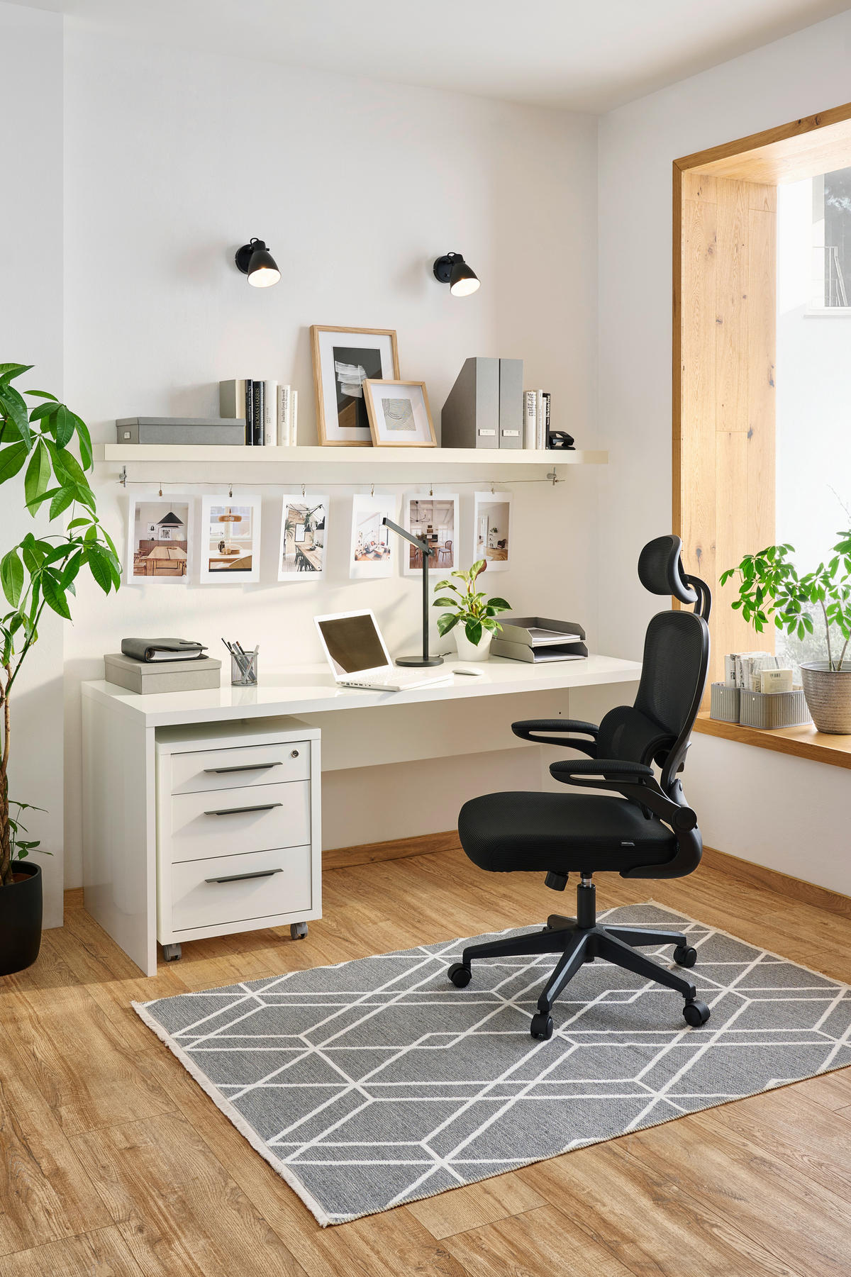 PÍSACÍ STÔL, biela s vysokým leskom, 180/69/75 cm - biela s vysokým leskom, Design, kompozitné drevo (180/69/75cm) - Xora