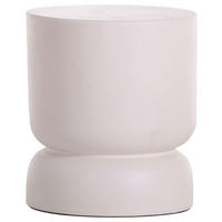 BEISTELLTISCH 40/40/46 cm Mangoholz massiv Beige rund  - Beige, Design, Holz/Holzwerkstoff (40/40/46cm) - Ambia Home