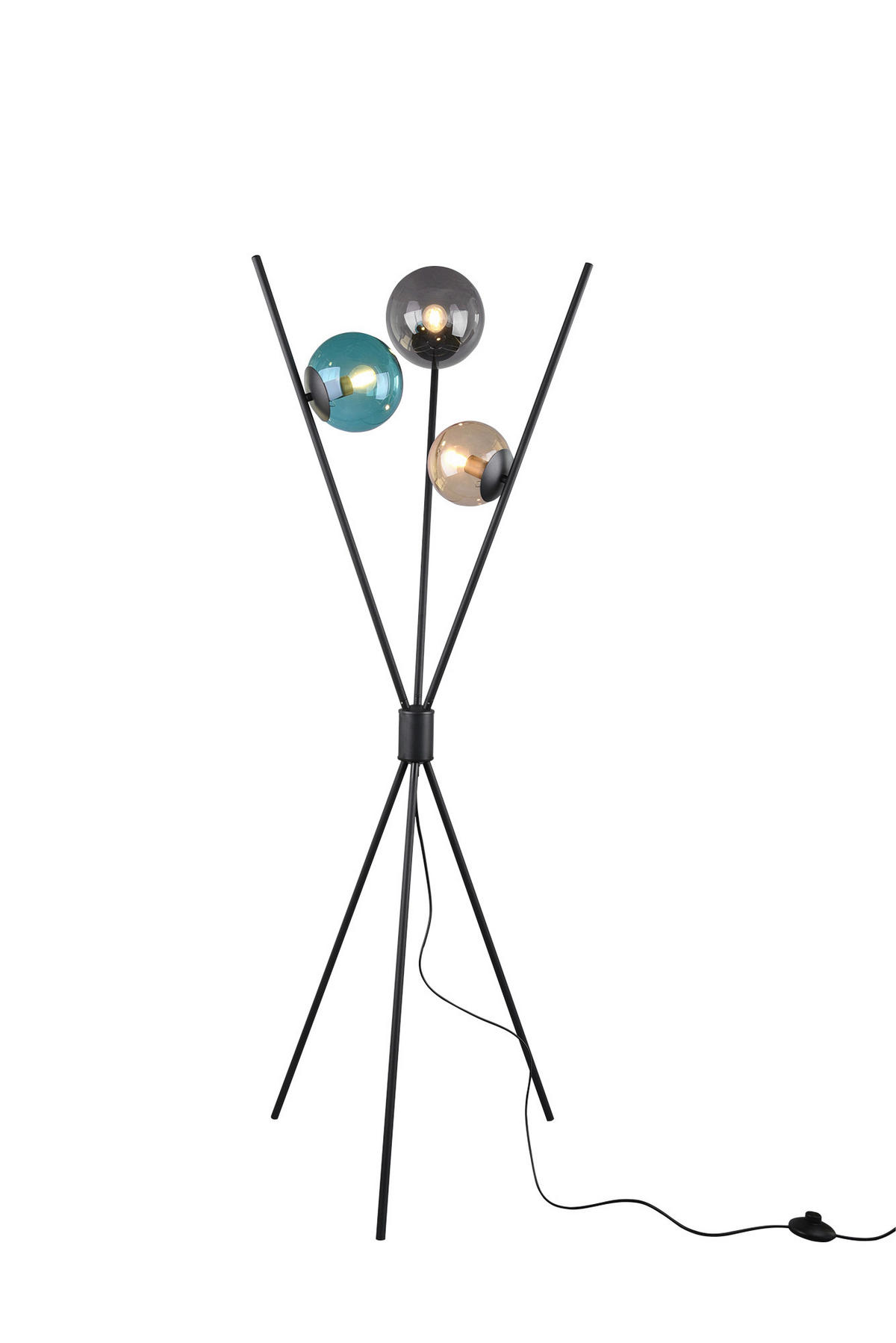 SVJETILJKA PODNA Lance  - višebojno/crna, Trend, staklo/metal (60/156cm)