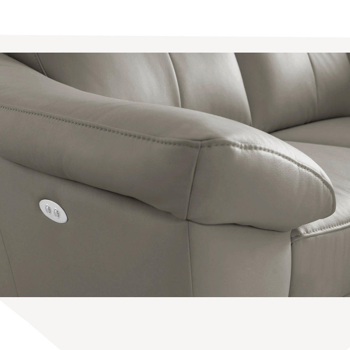 ECKSOFA Schlammfarben Echtleder Lederlook  - Chromfarben/Schlammfarben, Design, Leder/Textil (242/194cm) - Livetastic