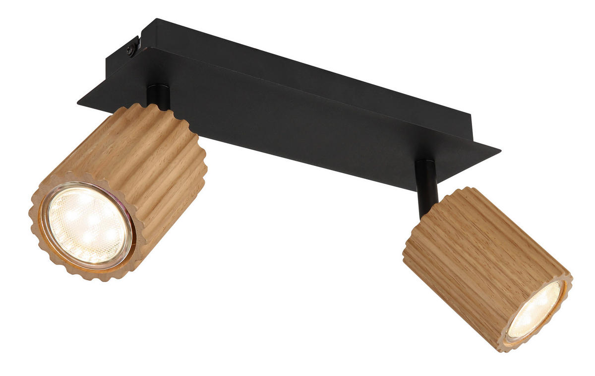 STRAHLER - Dunkelbraun/Schwarz, Natur, Holz/Metall (25,5/8/13cm) - Globo