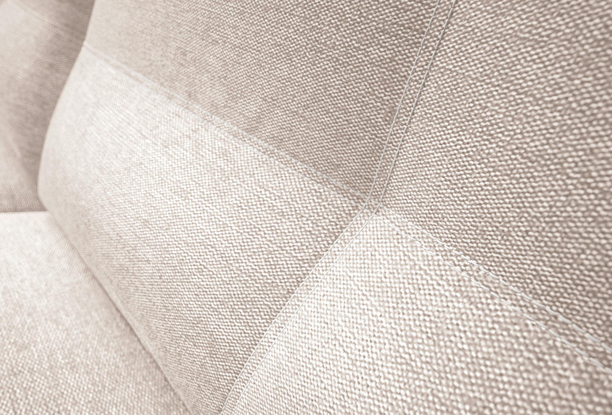 SCHLAFSOFA  mit Schlafen auf Sitzhöhe, Rücken echt Struktur Creme  - Creme/Schwarz, Design, Textil/Metall (197/94/96cm) - MID.YOU