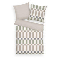 WENDEBETTWÄSCHE 2-teilig BOLD CHECK Flanell 135/200 cm  - Hellbraun/Perlmutt, Design, Textil (135/200cm) - Tom Tailor