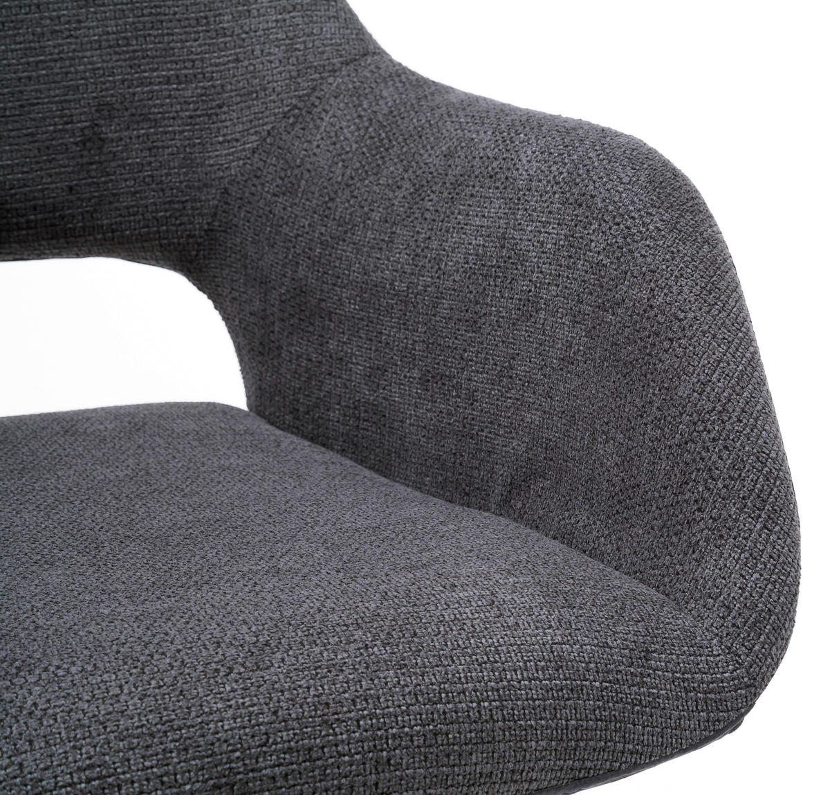 ARMLEHNSTUHL  in Flachgewebe, Mikrofaser  - Anthrazit/Schwarz, Design, Holz/Textil (56/86/64cm) - Lomoco