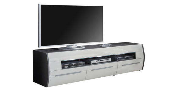 LOWBOARD 200/56/53 cm - Alufarben/Graphitfarben, Design, Holzwerkstoff/Kunststoff (200/56/53cm) - Xora