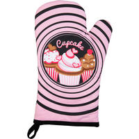 OFENHANDSCHUH Rot, Schwarz, Weiß, Hellrosa, Hellbraun  - Hellbraun/Hellrosa, Design, Naturmaterialien/Kunststoff (18/30cm)