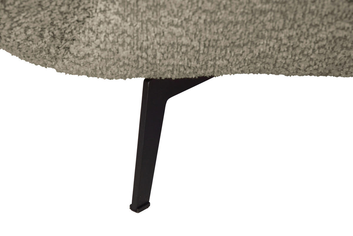 ECKSOFA 318/217 cm  in Bouclé Graubraun Zierkissen, Rückenkissen, Rücken echt  318/217 cm  - Graubraun/Schwarz, MODERN, Textil/Metall (318/217cm) - Carryhome
