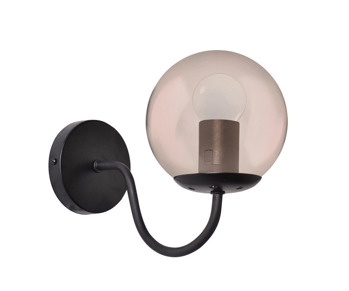 WANDLEUCHTE Hook   - Hellgrau, Design, Glas (20/13/26cm)