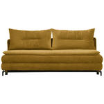 SCHLAFSOFA  in Webstoff Currygelb  - Currygelb/Schwarz, MODERN, Textil/Metall (208/73/92/102cm) - Novel