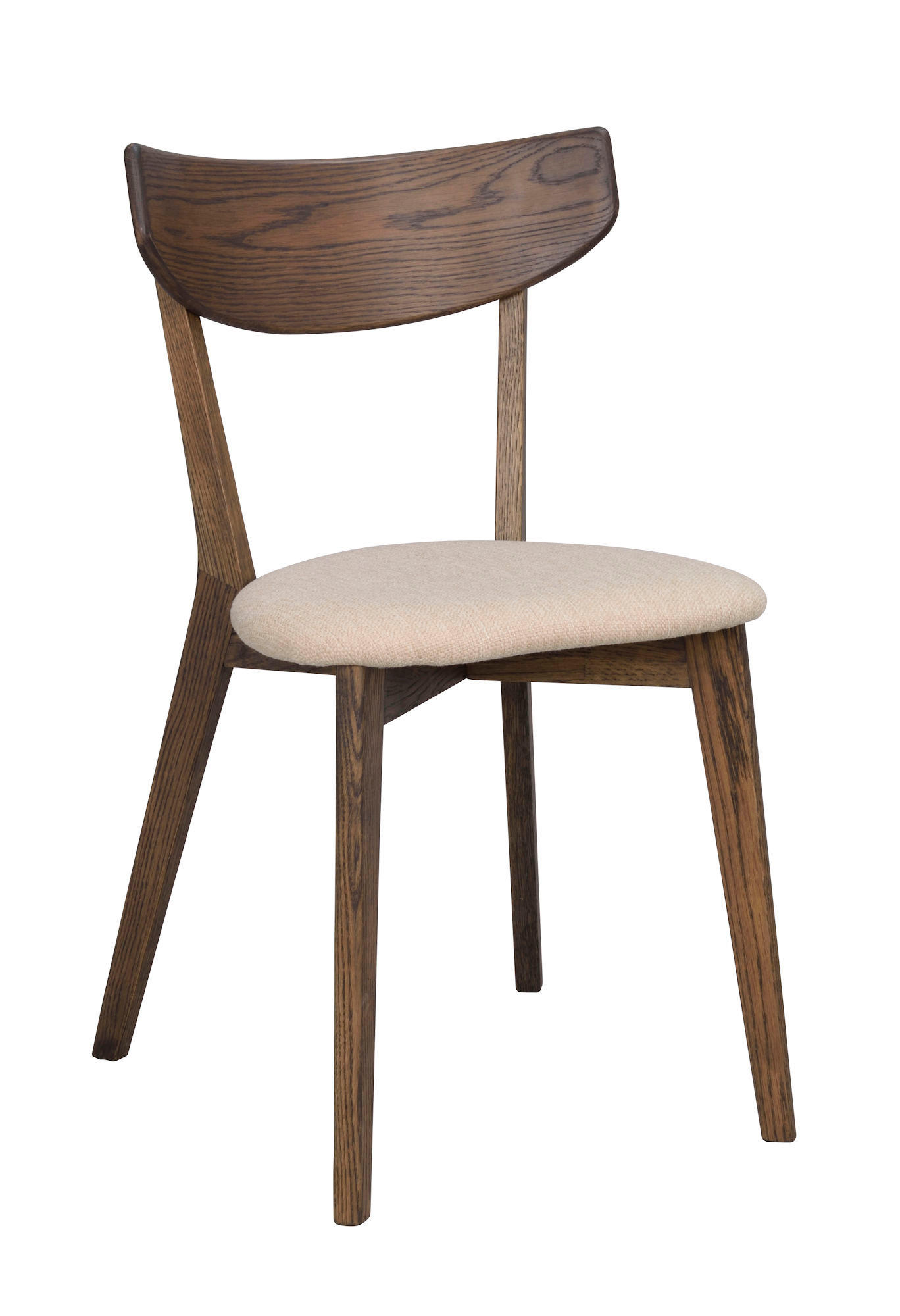 STOL flatväv  - beige/mörkbrun, Klassisk, trä/textil (48/80/47cm) - Rowico