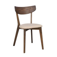 STOL flatväv  - beige/mörkbrun, Klassisk, trä/textil (48/80/47cm) - Rowico