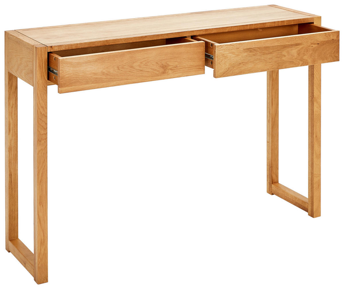KONSOLENTISCH furniert, massiv Naturfarben  - Naturfarben, KONVENTIONELL, Holzwerkstoff (120/33/80cm) - MID.YOU