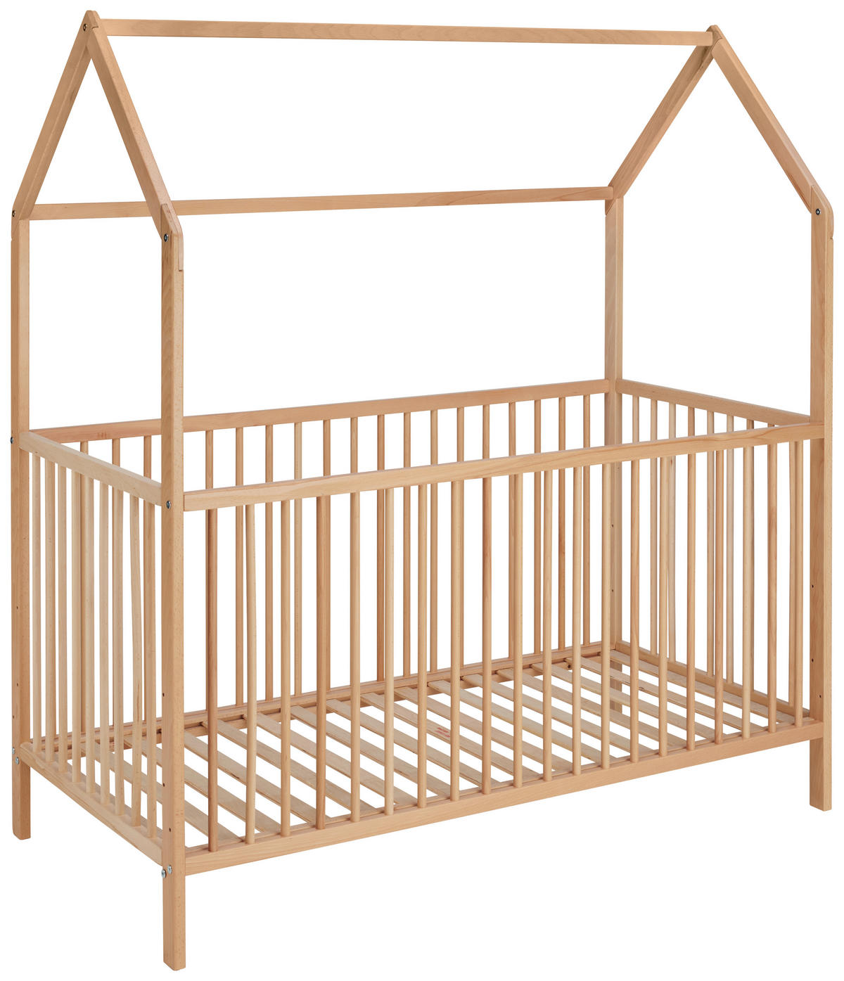 GITTERBETT EMMA 144/75/161 cm  - Buchefarben, Trend, Holz (144/75/161cm) - My Baby Lou