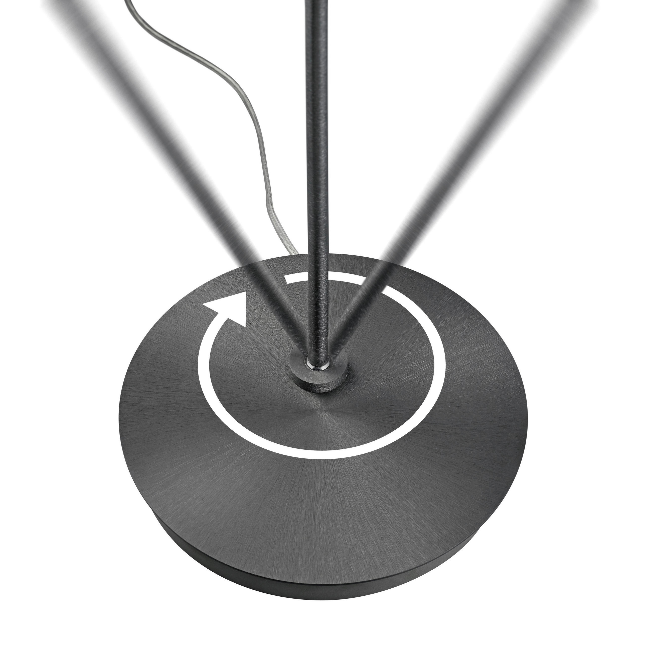 LED-STEHLEUCHTE 27/140 cm   - Anthrazit/Weiß, Design, Kunststoff/Metall (27/140cm) - Hell