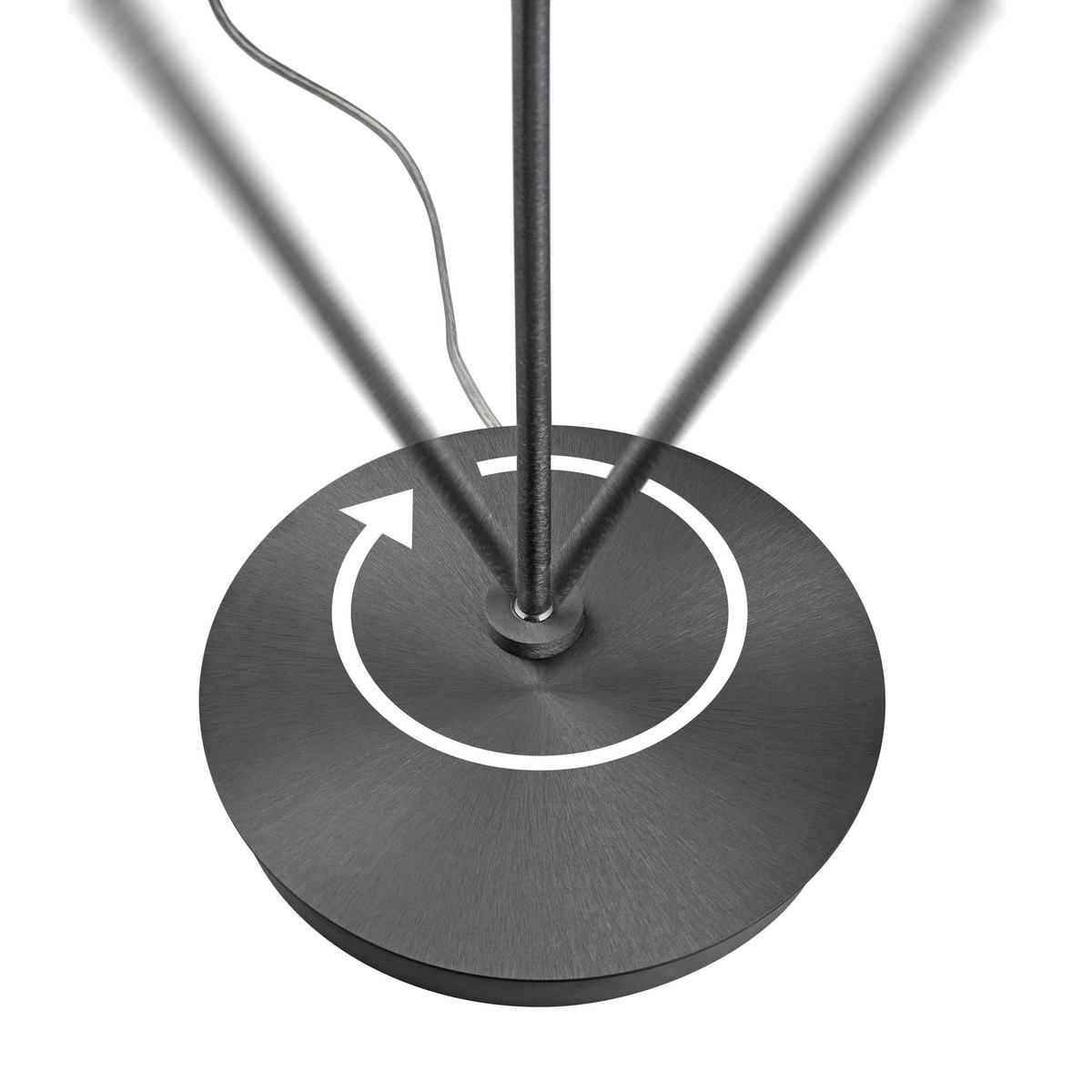 LED-STEHLEUCHTE 27/140 cm   - Anthrazit/Weiß, Design, Kunststoff/Metall (27/140cm) - Hell