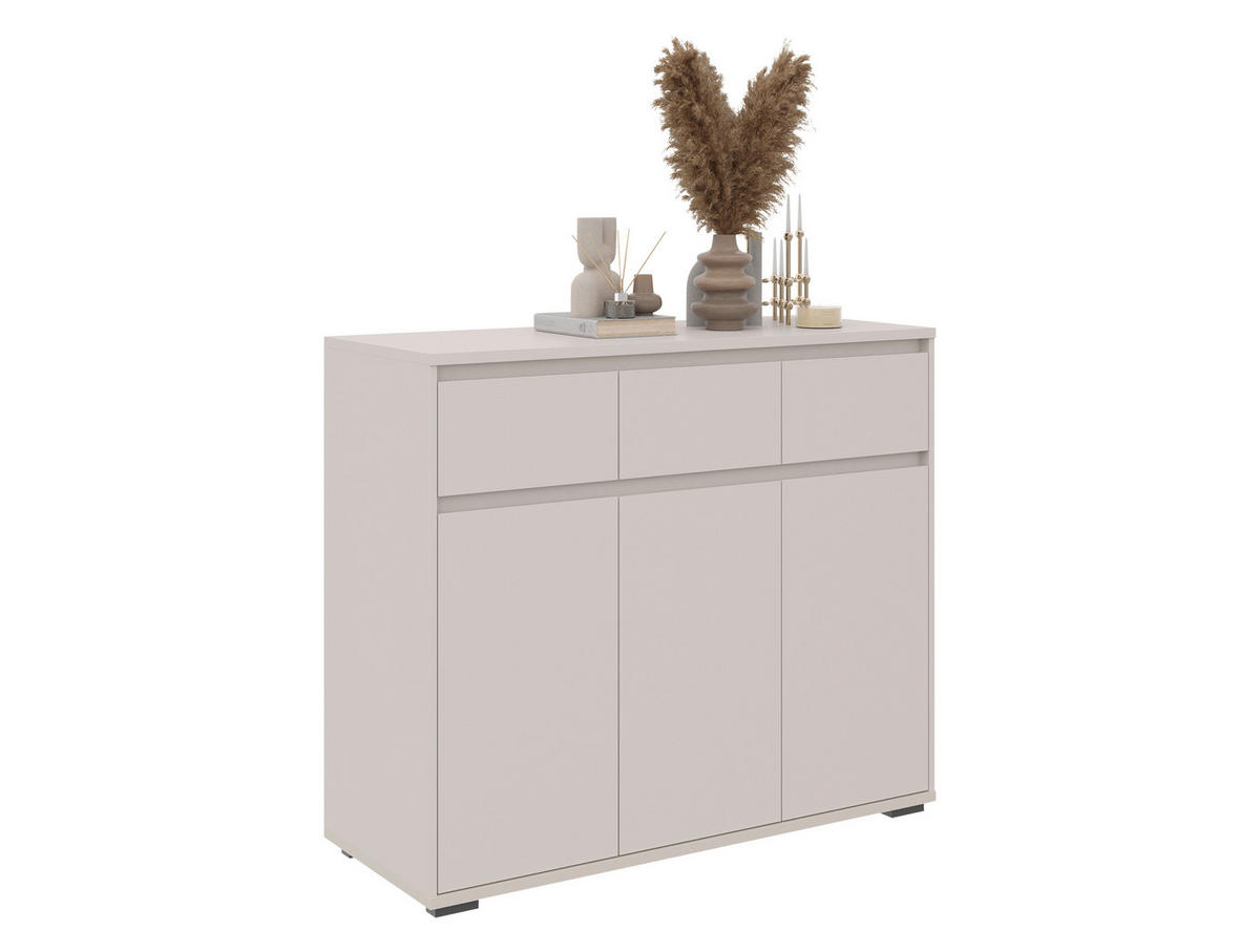 KOMMODE - Kaschmir/Anthrazit, Design, Holzwerkstoff/Kunststoff (120/103/48cm) - Carryhome