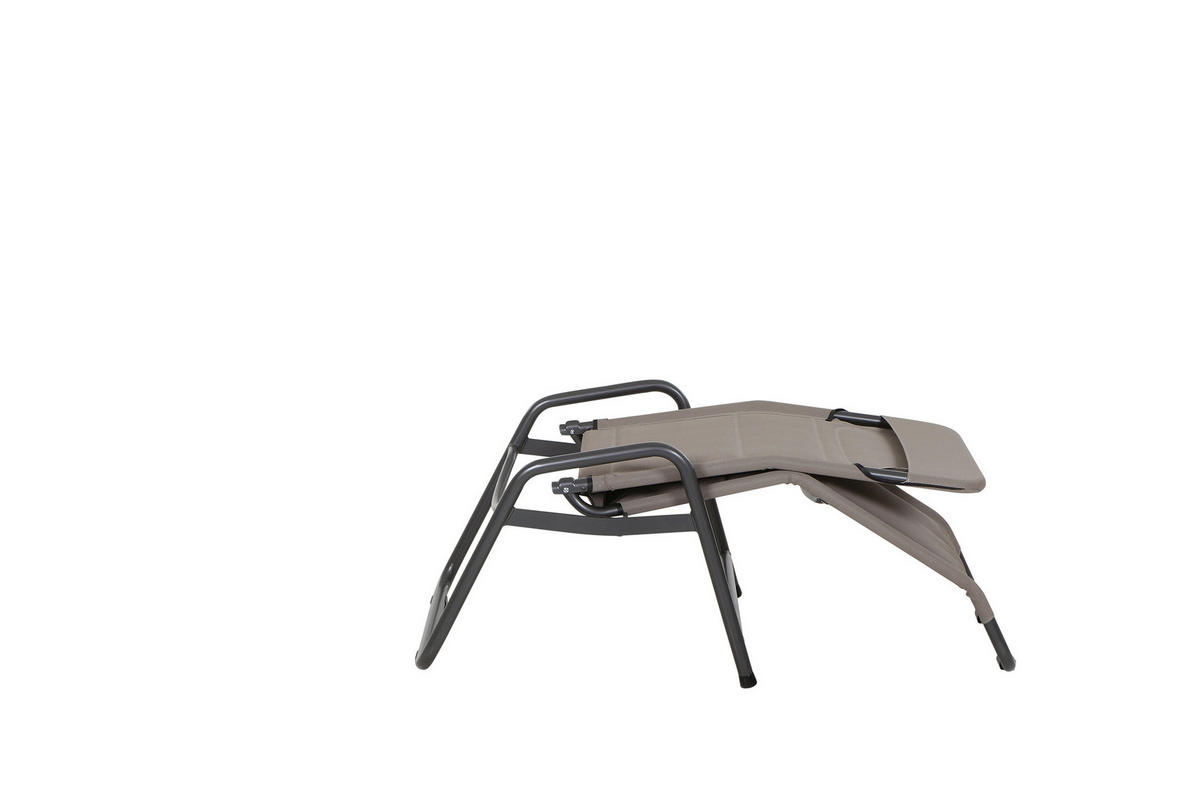 KIPPLIEGE 71/112/150 cm  - Taupe, KONVENTIONELL, Kunststoff/Metall (71/112/150cm) - Siena Garden