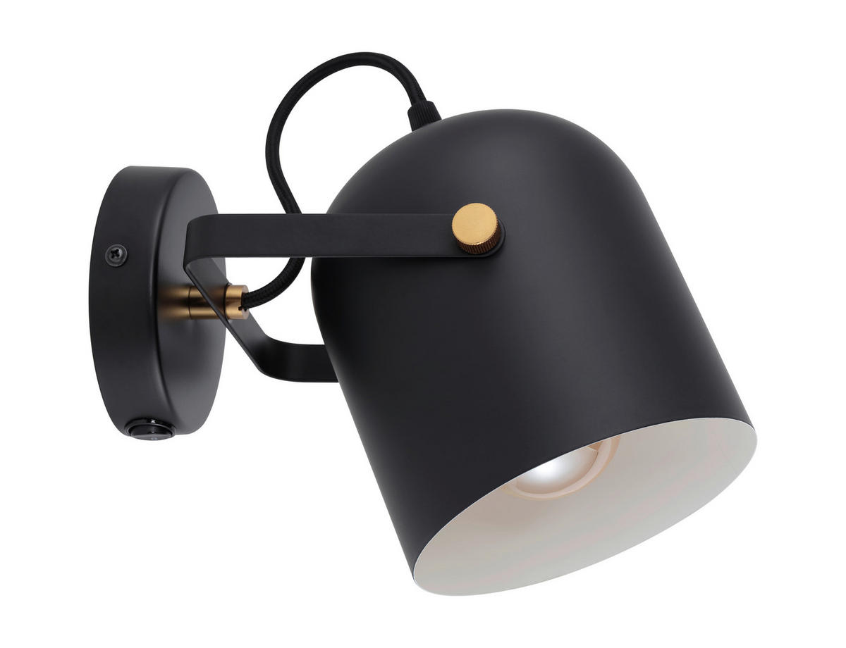 WANDLEUCHTE Trondheim 23/15,2/13 cm   - Schwarz, LIFESTYLE, Metall (23/15,2/13cm) - Marama