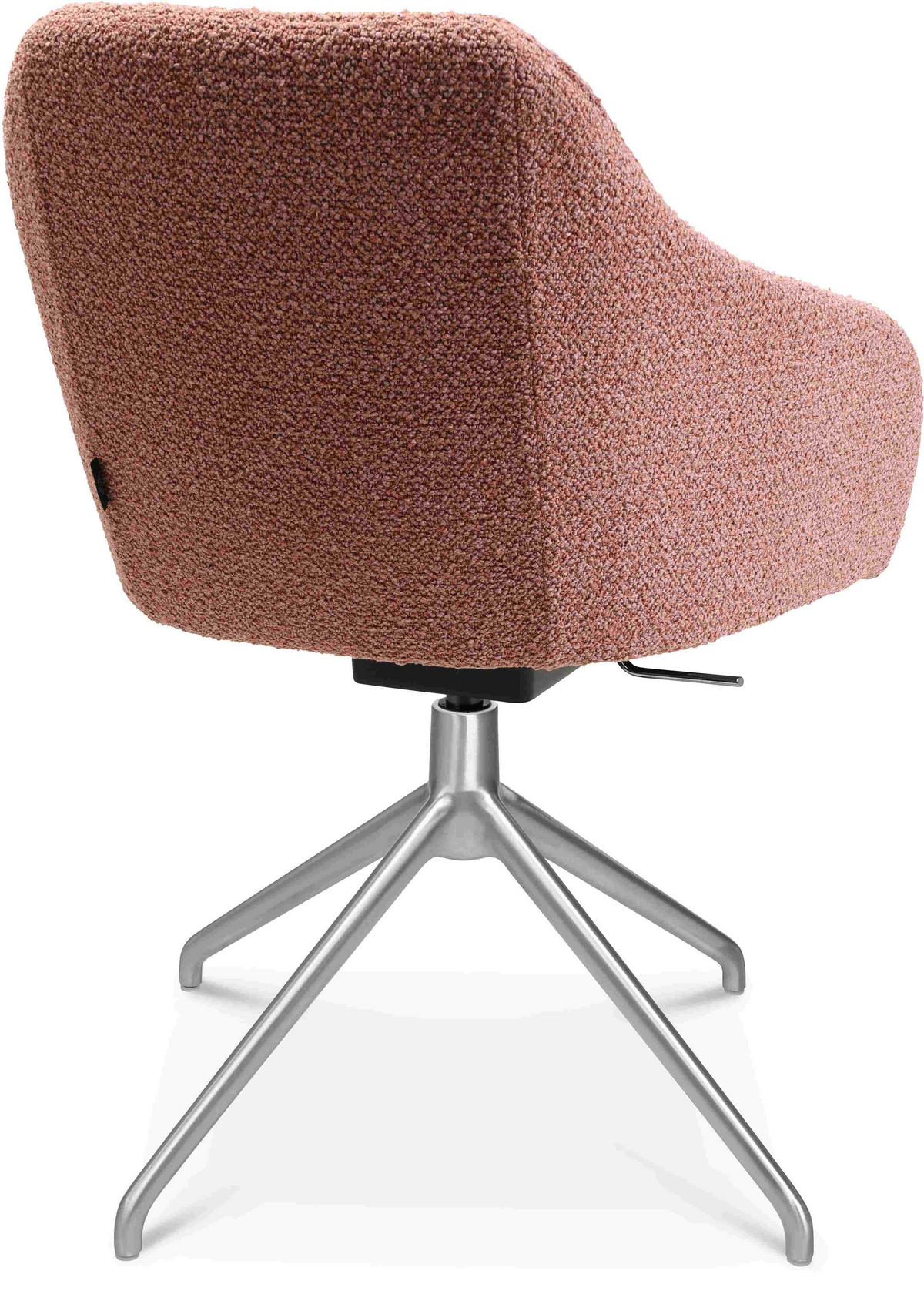 ARMLEHNSTUHL  in Aluminium Flachgewebe  - Alufarben/Rosa, Design, Textil/Metall (58/81,5-84,5/60cm) - Johann Jakob
