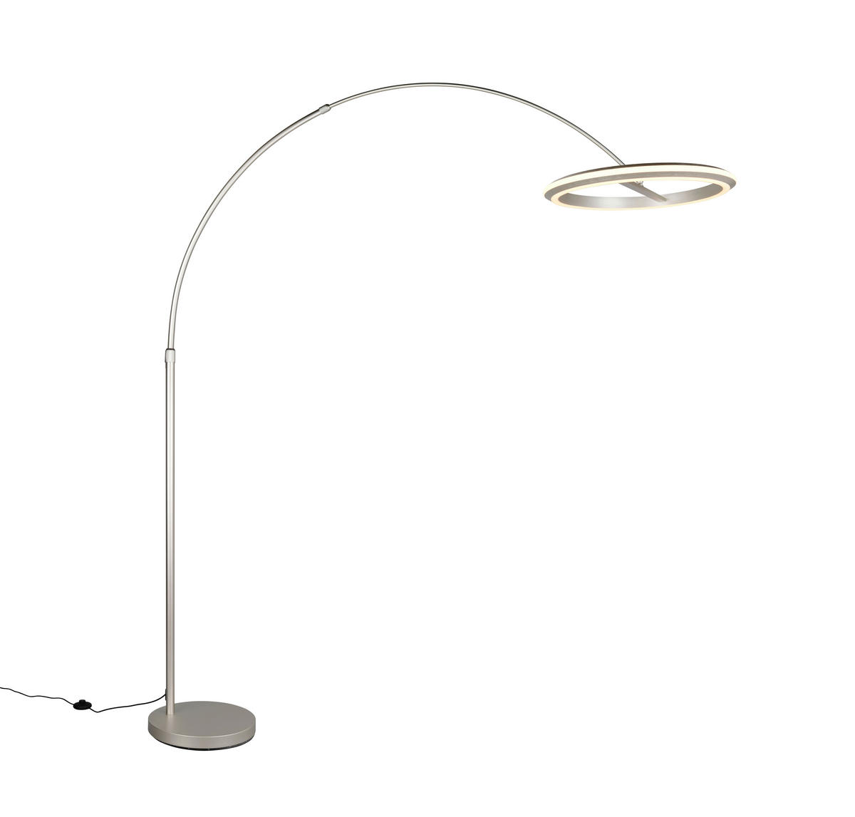 LED-STEHLEUCHTE Amador 45/205 cm   - Nickelfarben, Design, Metall (45/205cm) - Trio Leuchten