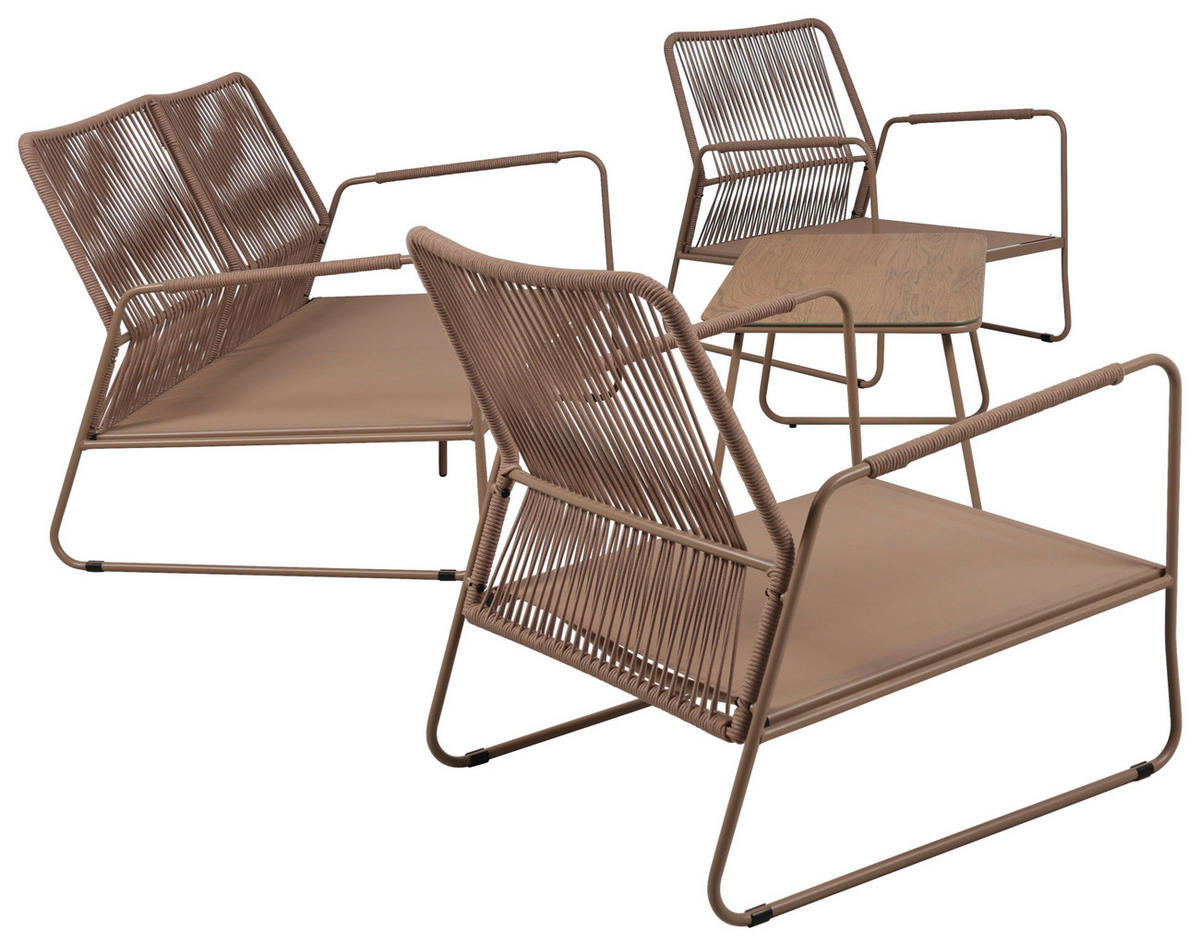 GARTENSET Webstoff Eisen  - Beige/Naturfarben, Design, Textil/Metall - Ambia Garden