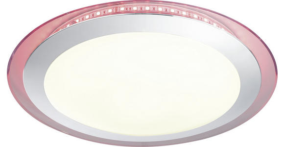 LED-DECKENLEUCHTE 42,5 cm  - Chromfarben/Opal, Trend, Kunststoff/Metall (42,5cm) - Novel