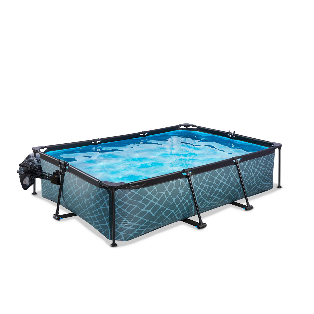 POOL-SET 300/200/65 cm  - Blau, KONVENTIONELL, Kunststoff (300/200/65cm) - EXIT Toys