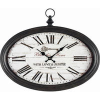 STENSKA URA  rjava  - rjava, Konvencionalno, papir/kovina (50/40/5cm) - Ambia Home