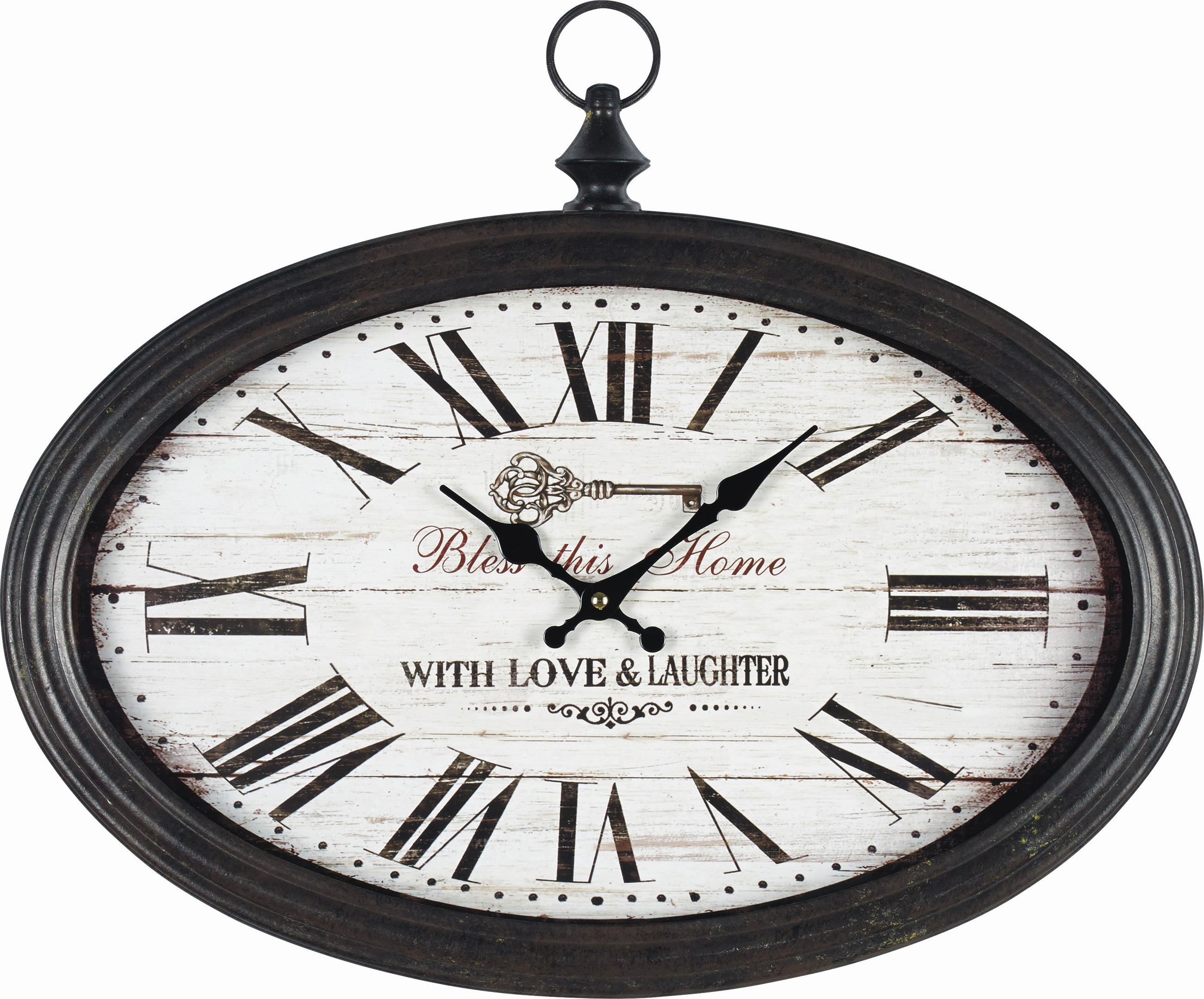 Ambia Home Wanduhr Braun 50x40x5 cm