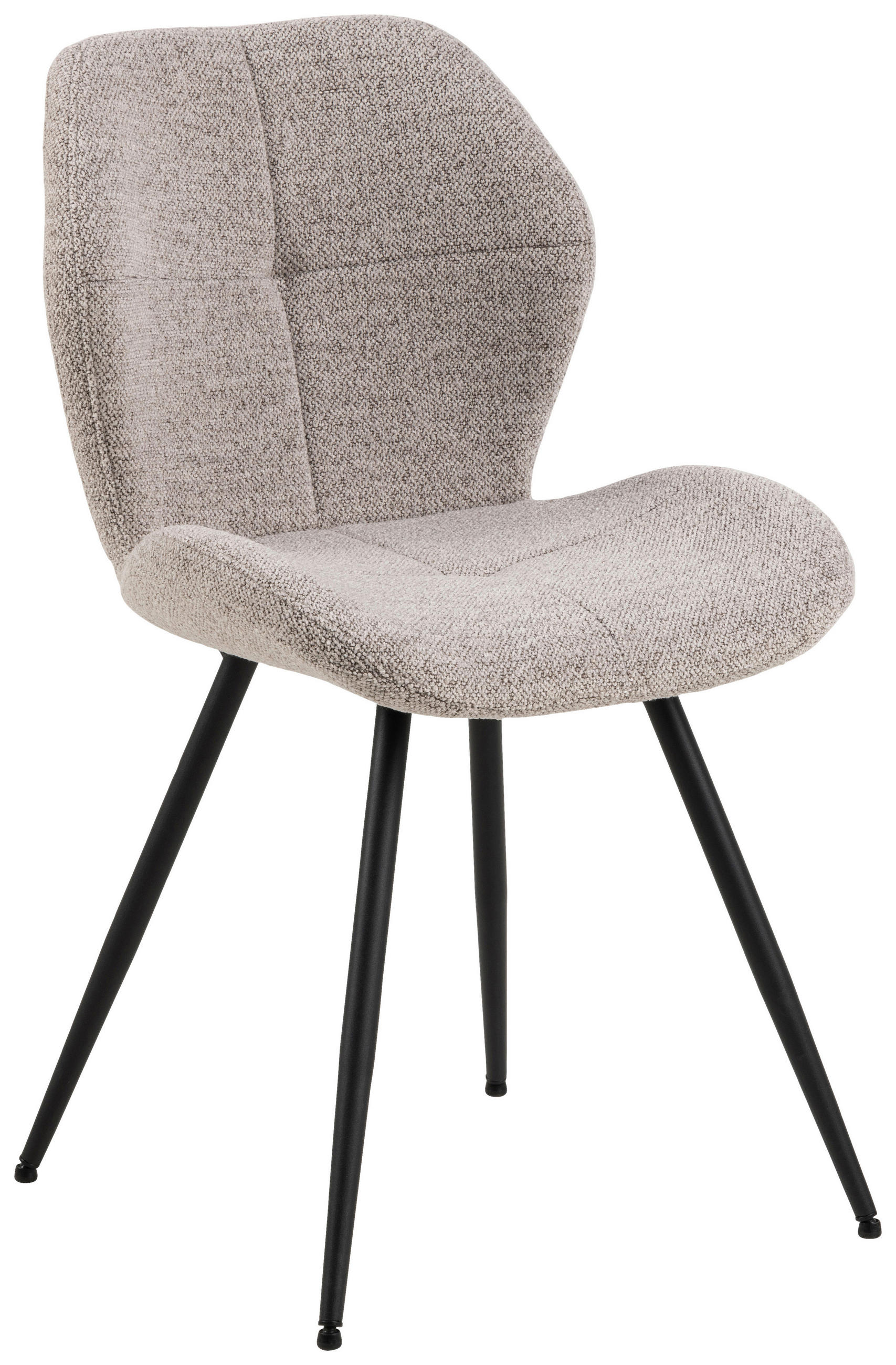STUHL  in Webstoff Textil  - Beige, Design, Textil/Metall (48/82,5/55cm) - MID.YOU