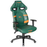 GAMINGSTUHL Grün, Orange, Schwarz Metall, Kunststoff   - Schwarz/Orange, Design, Kunststoff/Metall (72/117,5-126/71cm) - BX Gaming