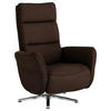 RELAXSESSEL in Textil Dunkelbraun  - Chromfarben/Dunkelbraun, Design, Textil/Metall (78/113/83cm) - Beldomo Speed