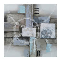 PICTURĂ ÎN ULEI 55/55 cm  - maro/albastru, Design, lemn/metal (55/55cm) - Monee
