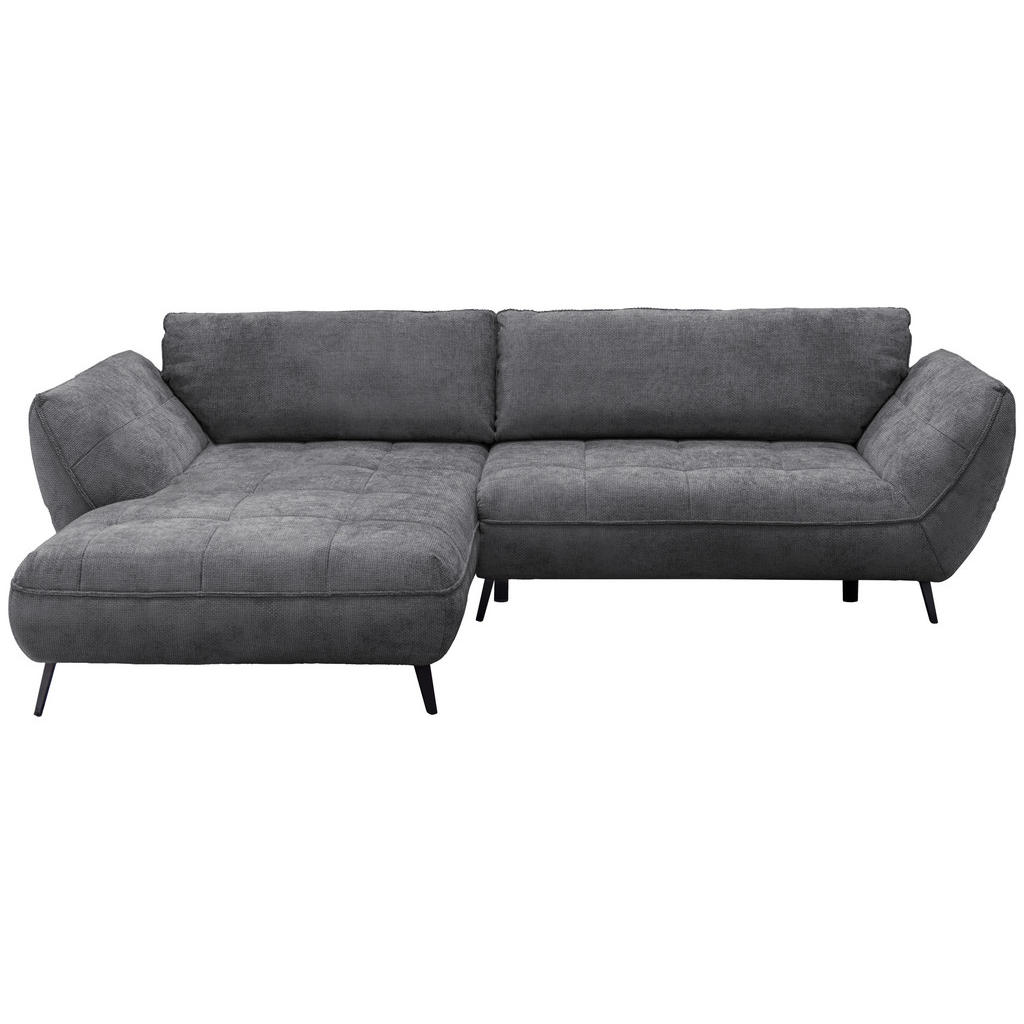 Thumbnail - Livetastic Ecksofa Samoa, Anthrazit, Textil, 3-Sitzer, Füllung: Schaumstoffflocken, Silikon, L-Form, Ottomane links, 282...