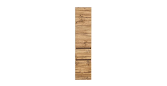 HOCHSCHRANK 40/180/35 cm  - Eiche Wotan/Silberfarben, Natur, Holzwerkstoff/Kunststoff (40/180/35cm) - Xora