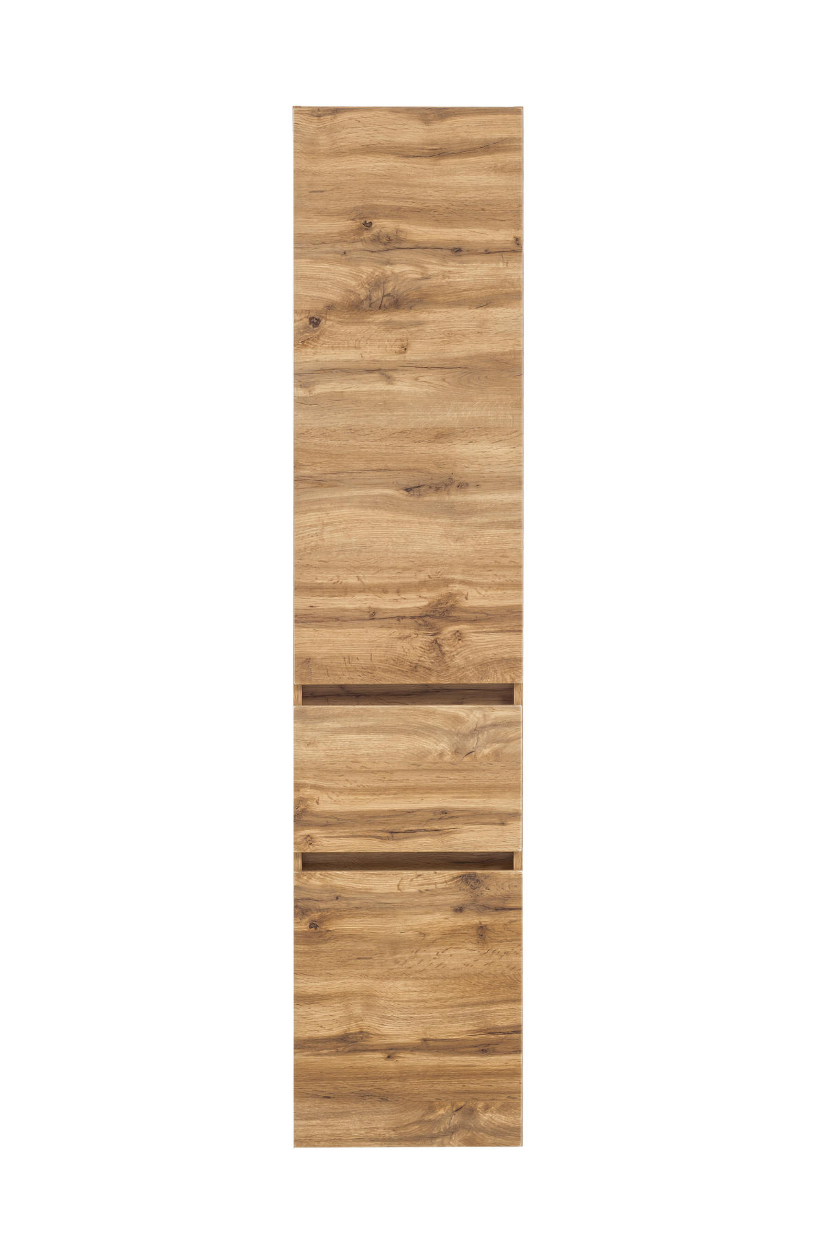 HOCHSCHRANK 40/180/35 cm  - Eiche Wotan/Silberfarben, Natur, Holzwerkstoff/Kunststoff (40/180/35cm) - Xora