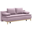 BOXSPRINGSOFA in Webstoff Rosa  - Eichefarben/Beige, Design, Holz/Textil (202/78/93/100cm) - Venda