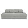 BIGSOFA Cord Hellgrau  - Hellgrau/Schwarz, MODERN, Kunststoff/Textil (230/85/190cm) - Carryhome