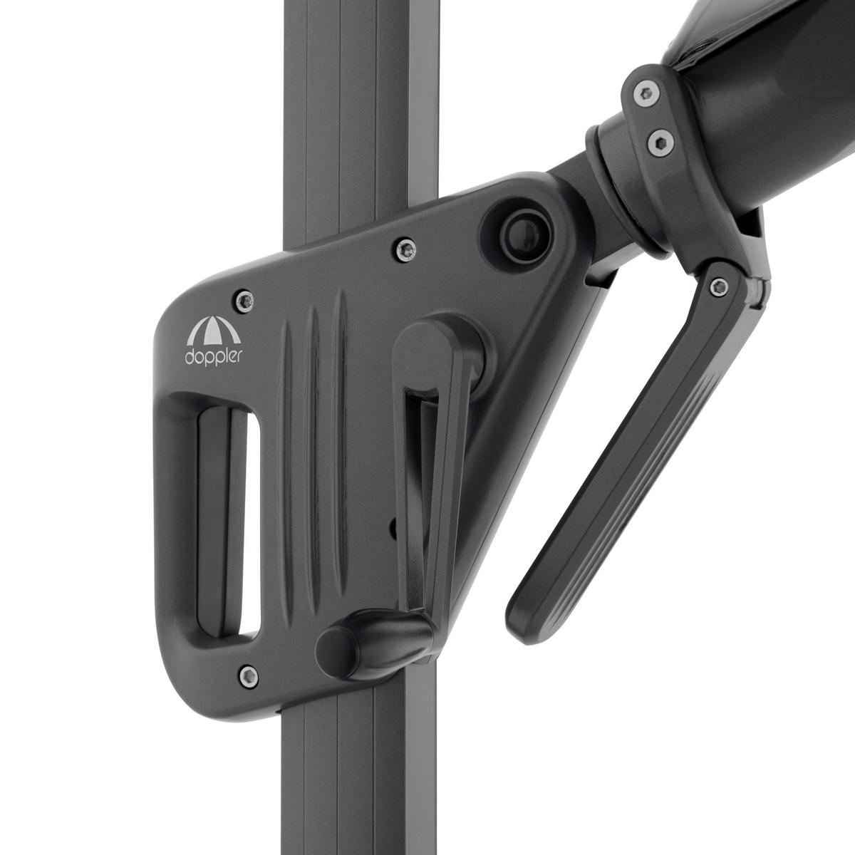 AMPELSCHIRM 310 cm Anthrazit, Hellgrau  - Anthrazit/Hellgrau, Basics, Textil/Metall (310cm) - Doppler