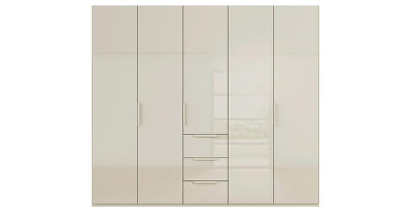 DREHTÜRENSCHRANK 251/223/61 cm,  in Champagner, 5-türig  - Champagner, Basics, Glas/Holzwerkstoff (251/223/61cm) - Novel