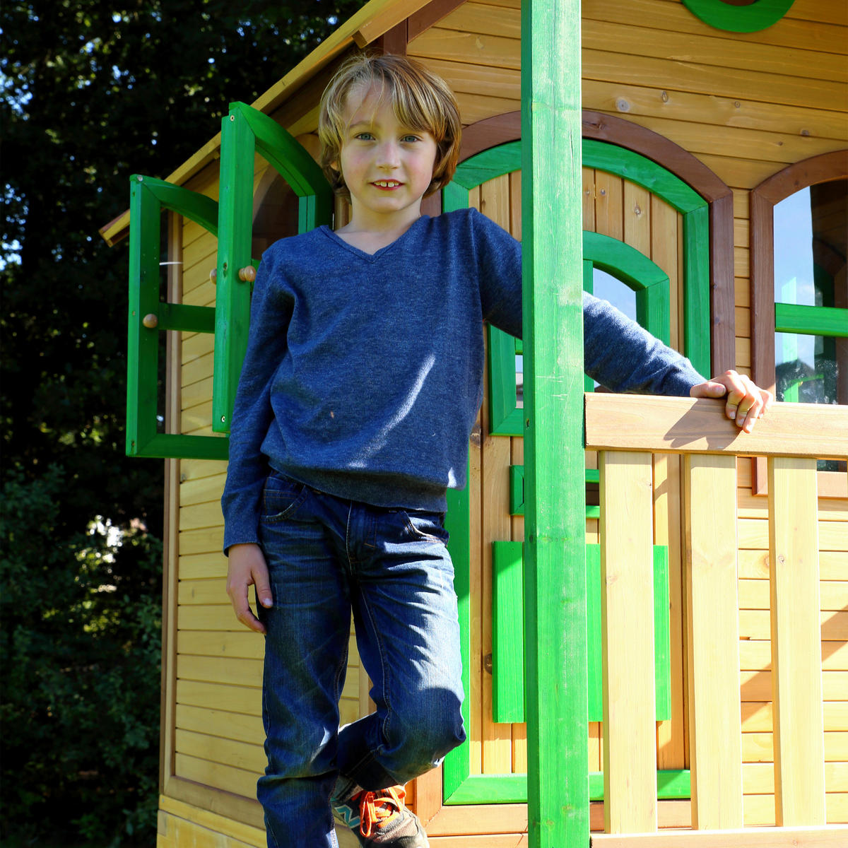 SPIELTURM 480/324/212 cm  - Braun/Grün, KONVENTIONELL, Holz (480/324/212cm) - Ambia Garden