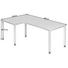ECKSCHREIBTISCH - Silberfarben/Grau, KONVENTIONELL, Holzwerkstoff/Metall (200/68 (76)/120cm) ECKSCHREIBTISCH - Silberfarben/Grau, KONVENTIONELL, Holzwerkstoff/Metall (200/68 (76)/120cm)