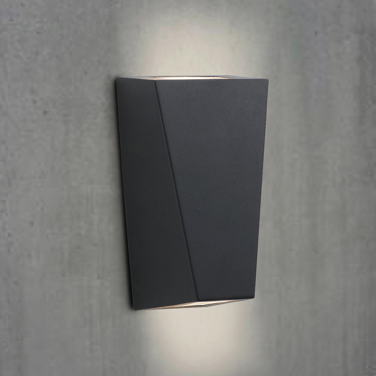 LED-UTOMHUSLAMPA - svart, Basics, metall/glas (12/22cm)