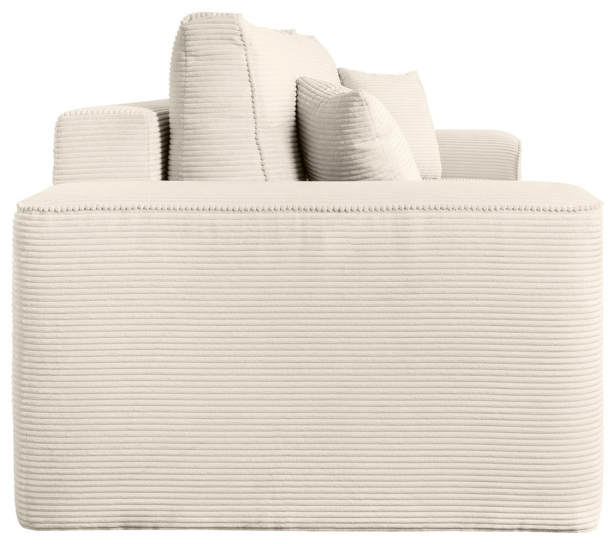SCHLAFSOFA  in Cord Creme  - Creme/Schwarz, Design, Kunststoff/Textil (261/95/108cm) - Xora