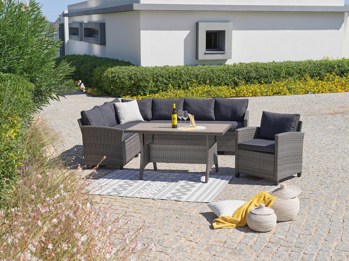 LOUNGEGARNITUR 3-teilig  178/234 cm   - Grau, Modern, Kunststoff/Textil (178/234cm) - Ondega