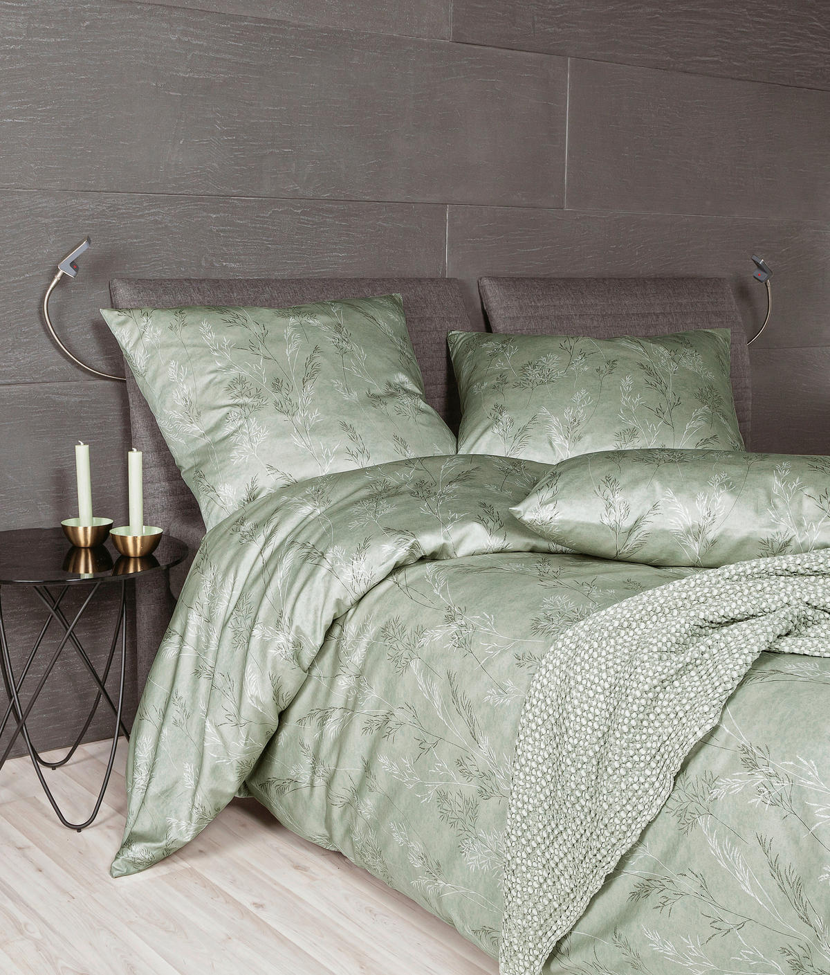 POSTELJINA 135/200 cm  MILANO  - zelena, Konvencionalno, tekstil (135/200cm) - Janine