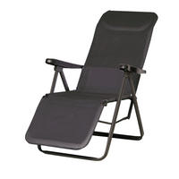 RELAXLIEGE Anthrazit, Schwarz  - Anthrazit/Schwarz, Basics, Textil/Metall (65/114/85cm) - Gardenson