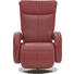 RELAXSESSEL Echtleder - Edelstahlfarben/Bordeaux, KONVENTIONELL, Leder/Metall (72/113/87cm) - VENDA